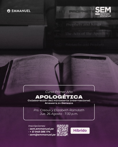 SEM: APOLOGÉTICA - JUEVES 27